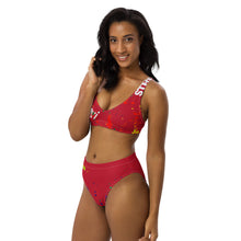 Load image into Gallery viewer, Color-splash high-waisted bikini
