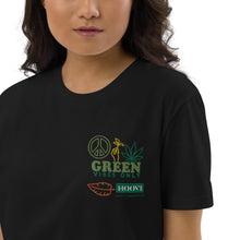 Cargar imagen en el visor de la galería, Organic Cotton Green Vibes T-shirt Dress
