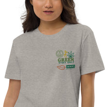 Cargar imagen en el visor de la galería, Organic Cotton Green Vibes T-shirt Dress
