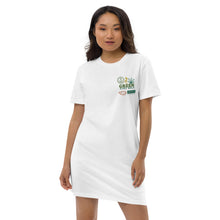 Cargar imagen en el visor de la galería, Organic Cotton Green Vibes T-shirt Dress