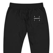 Load image into Gallery viewer, Capital H's Unisex Fleece Sweatpants (White Hoovi Print) Black Logo