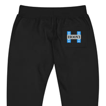 Load image into Gallery viewer, Capital H's Unisex Fleece Sweatpants (White Hoovi Print) Light Blue & Grey Logo