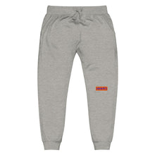 Load image into Gallery viewer, Capital H's Unisex Fleece Sweatpants (Blue Hoovi Print) Orange & Royal Blue Logo