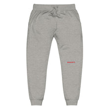 Load image into Gallery viewer, Capital H's Unisex Fleece Sweatpants (Red Hoovi Print) Grey & White Logo