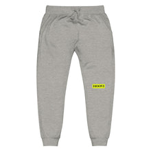 Load image into Gallery viewer, Capital H's Unisex Fleece Sweatpants (Black Hoovi Print) Neon Yellow & Black Logo