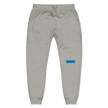 Load image into Gallery viewer, Capital H's Unisex Fleece Sweatpants (Black Hoovi Print) Deep Sky Blue & Black Logo
