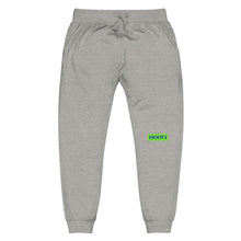 Load image into Gallery viewer, Capital H's Unisex fleece sweatpants (Blue Hoovi Print) Neon Green & Black Logo