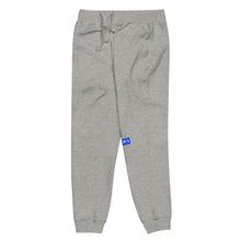 Load image into Gallery viewer, Capital H's Unisex Fleece Sweatpants (White Hoovi Print) Royal Blue Logo