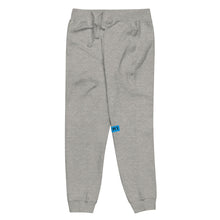 Load image into Gallery viewer, Capital H's Unisex Fleece Sweatpants (Black Hoovi Print) Deep Sky Blue & Black Logo