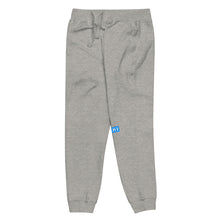 Load image into Gallery viewer, Capital H's Unisex Fleece Sweatpants (White Hoovi Print) Light Blue & Grey Logo