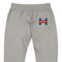 Load image into Gallery viewer, Capital H's Unisex Fleece Sweatpants (Black Hoovi Print) Muted Blue & Muted Red Logo