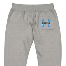 Load image into Gallery viewer, Capital H's Unisex Fleece Sweatpants (White Hoovi Print) Light Blue & Grey Logo