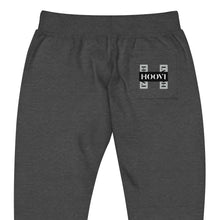 Load image into Gallery viewer, Capital H's Unisex Fleece Sweatpants (Black Hoovi Print) Grey & Black Logo