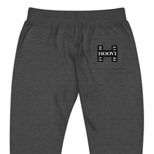 Load image into Gallery viewer, Capital H's Unisex Fleece Sweatpants (White Hoovi Print) Black Logo