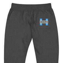 Load image into Gallery viewer, Capital H's Unisex Fleece Sweatpants (White Hoovi Print) Light Blue & Grey Logo