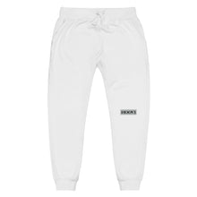 Load image into Gallery viewer, Capital H's Unisex Fleece Sweatpants (Black Hoovi Print) Grey & Black Logo