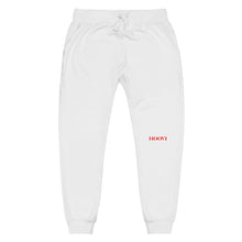 Load image into Gallery viewer, Capital H's Unisex Fleece Sweatpants (Red Hoovi Print) White Logo