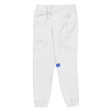 Load image into Gallery viewer, Capital H's Unisex Fleece Sweatpants (White Hoovi Print) Royal Blue Logo