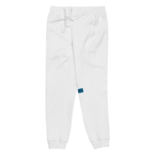 Load image into Gallery viewer, Capital H's Unisex Fleece Sweatpants (Black Hoovi Print) Muted Blue & Muted Red Logo