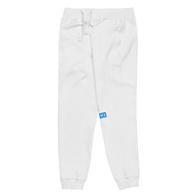 Load image into Gallery viewer, Capital H's Unisex Fleece Sweatpants (White Hoovi Print) Light Blue & Grey Logo