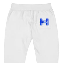 Load image into Gallery viewer, Capital H's Unisex Fleece Sweatpants (White Hoovi Print) Royal Blue Logo