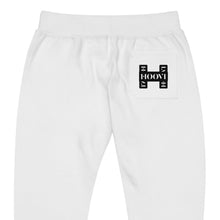 Load image into Gallery viewer, Capital H's Unisex Fleece Sweatpants (White Hoovi Print) Black Logo