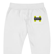 Load image into Gallery viewer, Capital H's Unisex Fleece Sweatpants (Black Hoovi Print) Neon Yellow & Black Logo