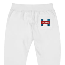 Load image into Gallery viewer, Capital H's Unisex Fleece Sweatpants (Black Hoovi Print) Muted Blue & Muted Red Logo
