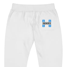 Load image into Gallery viewer, Capital H's Unisex Fleece Sweatpants (White Hoovi Print) Light Blue & Grey Logo