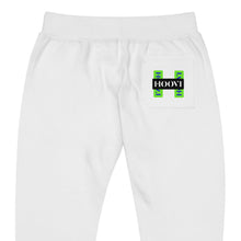 Load image into Gallery viewer, Capital H's Unisex fleece sweatpants (Blue Hoovi Print) Neon Green & Black Logo