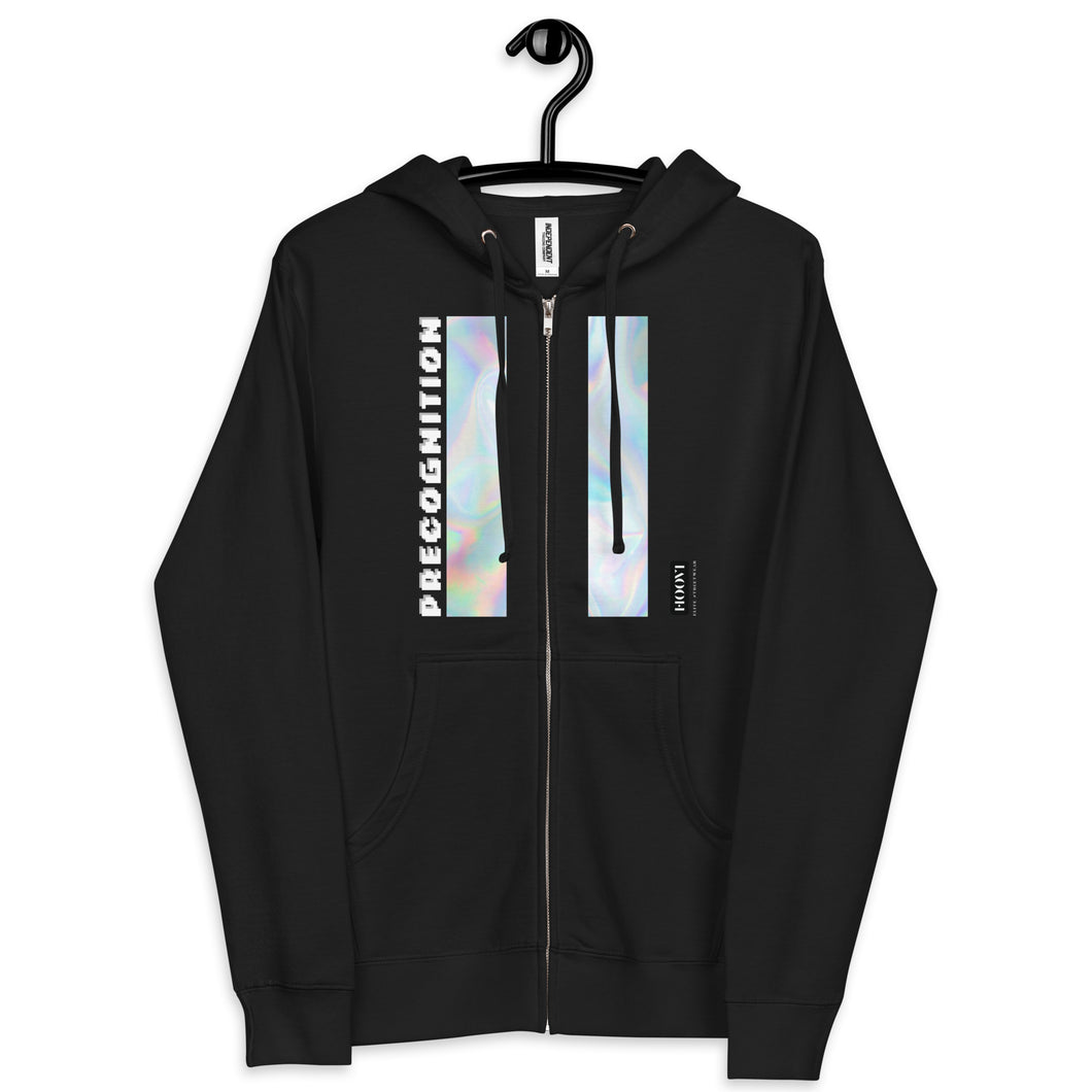 Unisex Precognition fleece zip up hoodie