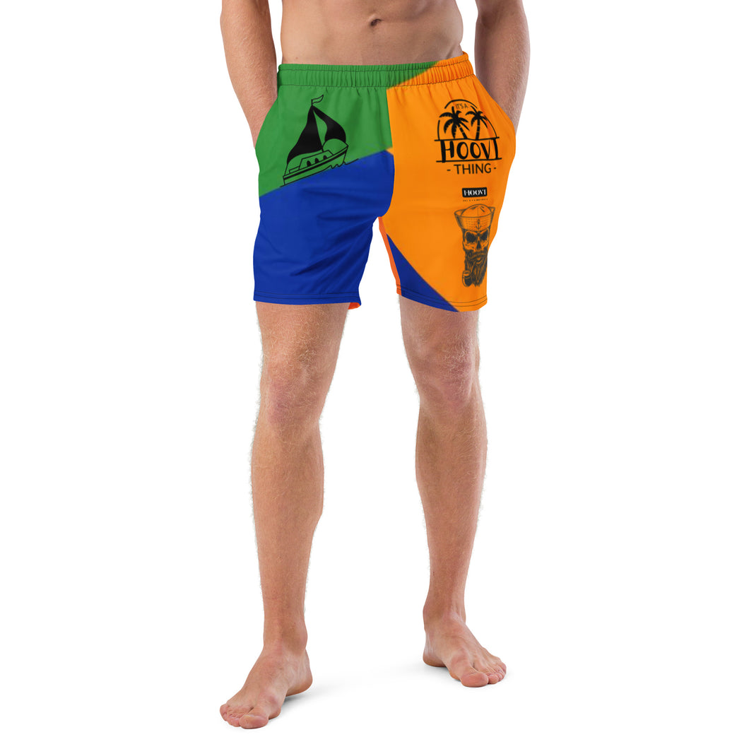 Men's Color-blocking All Aboard swim trunks