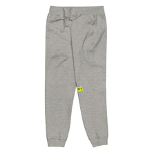 Load image into Gallery viewer, Capital H&#39;s Unisex Fleece Sweatpants (Black Hoovi Print) Neon Yellow &amp; Black Logo
