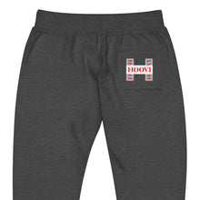 Cargar imagen en el visor de la galería, Capital H&#39;s Unisex Fleece Sweatpants (Red Hoovi Print) Grey &amp; White Logo

