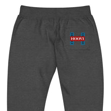 Cargar imagen en el visor de la galería, Capital H&#39;s Unisex Fleece Sweatpants (Black Hoovi Print) Muted Blue &amp; Muted Red Logo
