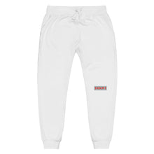 Cargar imagen en el visor de la galería, Capital H&#39;s Unisex Fleece Sweatpants (Red Hoovi Print) Grey &amp; White Logo
