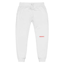 Load image into Gallery viewer, Capital H&#39;s Unisex Fleece Sweatpants (Red Hoovi Print) White Logo

