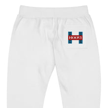Load image into Gallery viewer, Capital H&#39;s Unisex Fleece Sweatpants (Black Hoovi Print) Muted Blue &amp; Muted Red Logo
